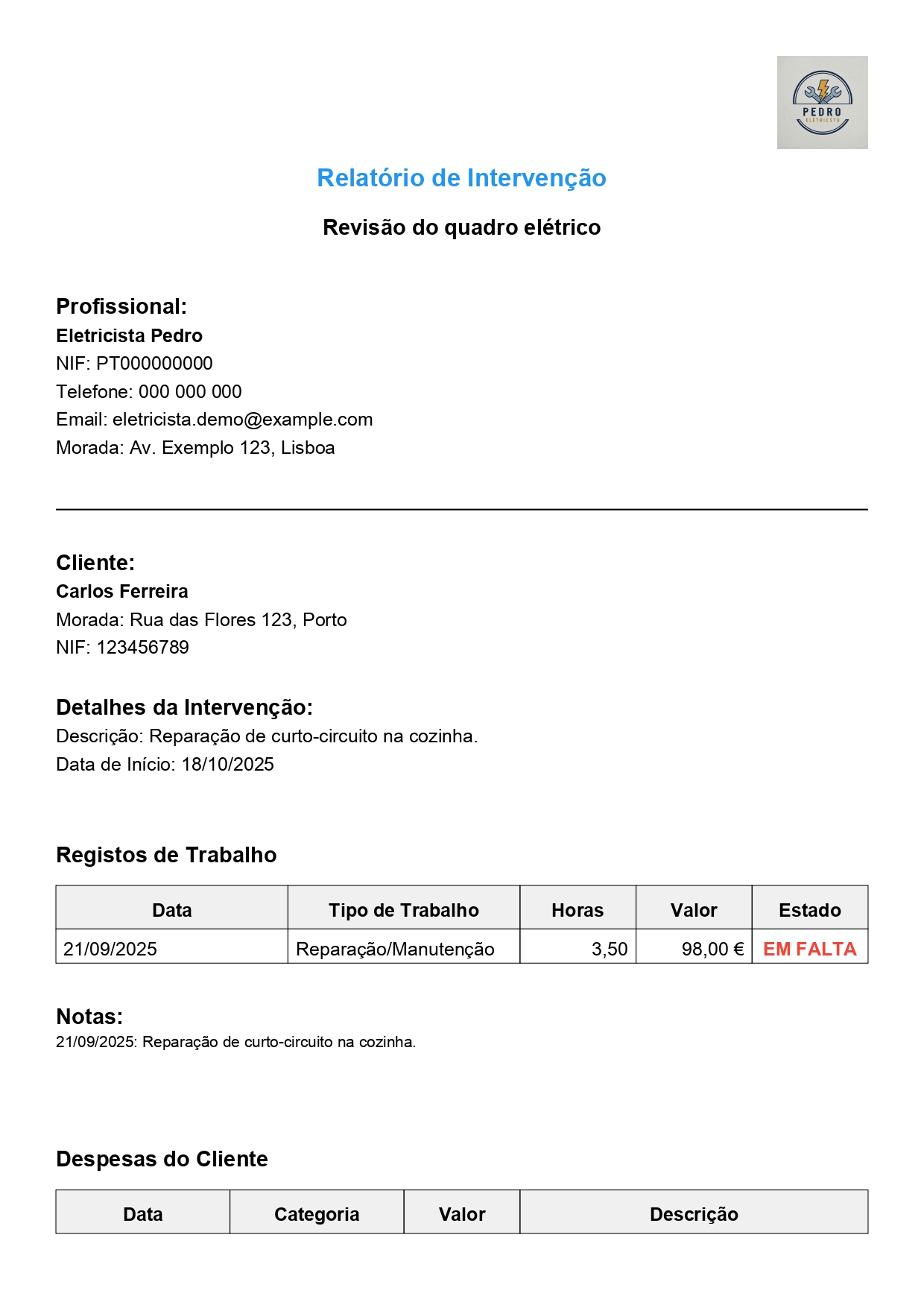 Relatório TaskChrono - Página 1